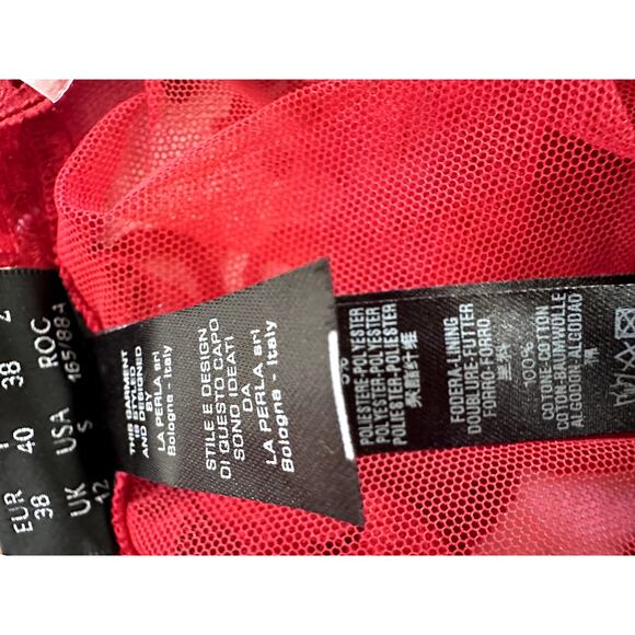 $446 La Perla Red Lace Bodysuit One Piece Womens Size Small Lingerie New - Picture 10 of 10